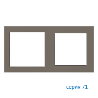 Ekinex EK-P2G-FGL Плата "71", 2 поста (55х55 и 60х60), материал - Fenix NTM, цвет - Серый Лондон