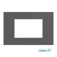 Ekinex EK-PRG-FGB Плата "FF" прямоугольная 68х45, материал - Fenix NTM, цвет - Серый Лондон