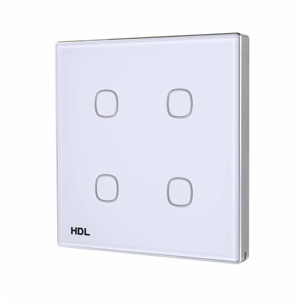 HDL M/TBP4.1-A2-48 4-клавишная сенсорная панель KNX, европейский стандарт (без шинного соединителя HDL-M/PCI.1-A)