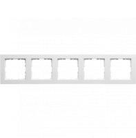 Jasmart Electric G1005W Рамка G-Classic  5-постовая, цвет белый глянцевый, G1005W