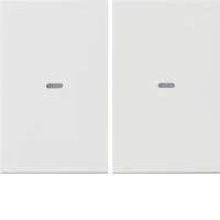 Berker 80960379 Кнопка, 2-канальная, K.1, Easy, цвет: Белый, оттенок: Полярная белизна, глянцевый