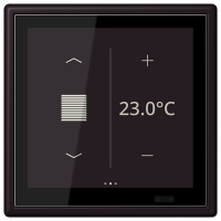 Jung LC 459 D1 S248 KNX комнатный контроллер LS TOUCH, Цвет: Черный, оттенок: Слоновая кость