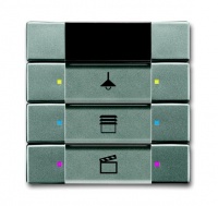 ABB 6129/01-803-500 Сенсор 3/6-клавишный, ИК-приёмник, метеор, цвет: Серый, оттенок: Металлик