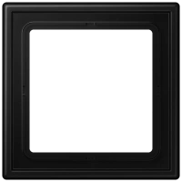Jung LS 981 SWM Рамка 1-ная, вертикальный и горизонтальный монтаж, Дюропласт лакированный, LS 990, матовый чёрный графит