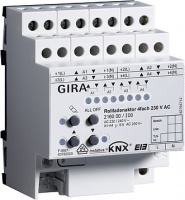 Gira 216000 Устройство управления жалюзи KNX/EIB, 4-канальный, AC 230 В, цвет: REG plus