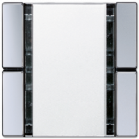 Jung A2072NABSAL KNX кнопочный сенсор, 2 группы, цвет: Серый, оттенок: Алюминиевый