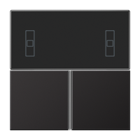 Jung AL4093TSAD KNX набор накладок для комнатного контроллера, цвет: Чёрный, оттенок: Лакированный алюминий