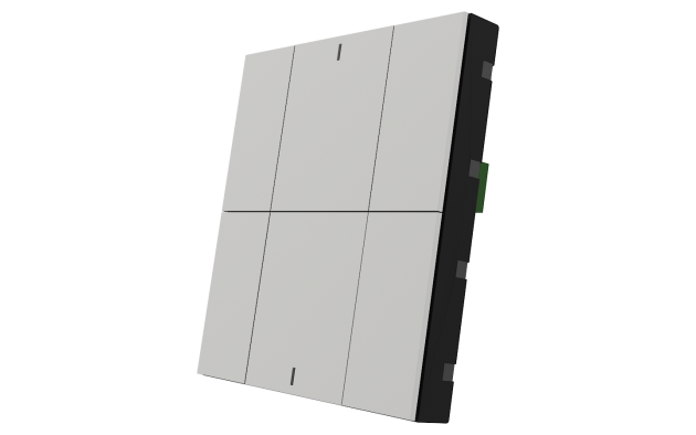 Interra ITR340-0603 iSwitch+ - 6-кнопочный KNX выключатель, пластик, белый