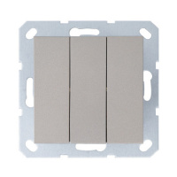 Jasmart Electric G3031CH Выключатель трехклавишный 10A 250V~с накладкой, цвет шампань , G3031CH