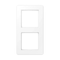 Jung AF 582 BF WWM Рамка 2-ная, вертикальный и горизонтальный монтаж, Лакированный термопласт, ПОТОК, белоснежный матовый