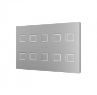 Zennio ZVITXLX10S Выключатель сенсорный KNX Tecla XL X10,10-кнопочный,  PC-ABS пластик, цвет: серебряный