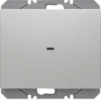Berker 85655277 Настенный передатчик, радиошина KNX, 1-канальный, плоский, K.5, алюминиевый, цвет: Серый, оттенок: Алюминиевый, матовый лак