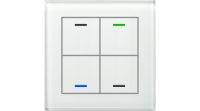 MDT BE-GTL4TW.01 Выключатель сенсорный KNX Glass Push Button II Lite 4-кнопочный, термодатчик