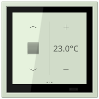 Jung LCZ 459 BFD1S218 KNX комнатный контроллер LS TOUCH, Цвет: Зеленый, оттенок: Бледный