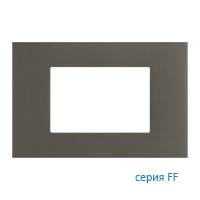 Ekinex EK-PRG-GBR Плата "FF" прямоугольная металлическая  68х45, отделка - матовый никель