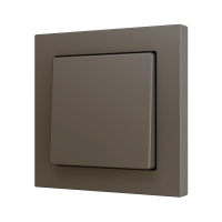 Zennio ZS551PB2M ZS55, Простая мягкая кнопка для 2 бинарных входов 55x55 мм – Мокко