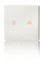 BESKNX PL312100WH/C Cubik-SQ2 Квадратная сенсорная панель, 2 зоны, датчик температуры и влажности, цвет: Белый