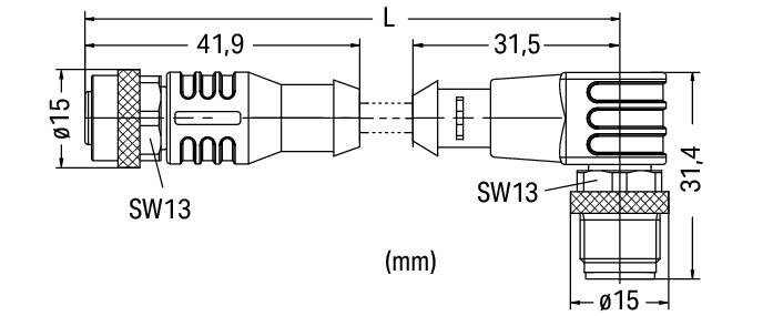 Wago 756-5402/050-060 Кабель датчика / исполнительного устройства, 5-пол., Длина: 6 м