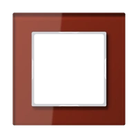 Jung AC 581 GL RT Стеклянная рамка 1-ная, вертикальный и горизонтальный монтаж, Glass, A CREATION, красный