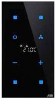 ABB TBR/U4.7.1-CG Сенсор Tacteo 4-кнопочный с RTC, вертикальный, черное стекло, цвет: Чёрный