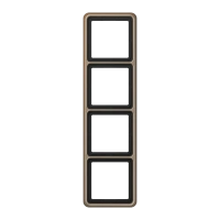 Jung CD 584 GB Рамка 4-ная, вертикальный и горизонтальный монтаж, Анодированный алюминий, CD 500, золотая бронза