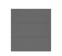 Letour LY/KK0310T10STPRGR Выключатель Т10, 3-клавишн., встр. реле, пластик, закругл., серый