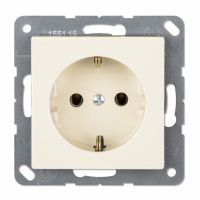 Jung EP1420KI EcoProfi Розетка со шторками 2К+З 16 А 250В~, слоновая кость