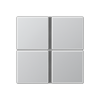 Jung A404TSAAL Четырехклавишная крышка для KNX, в сборе, цвет: Серый, оттенок: Алюминиевый