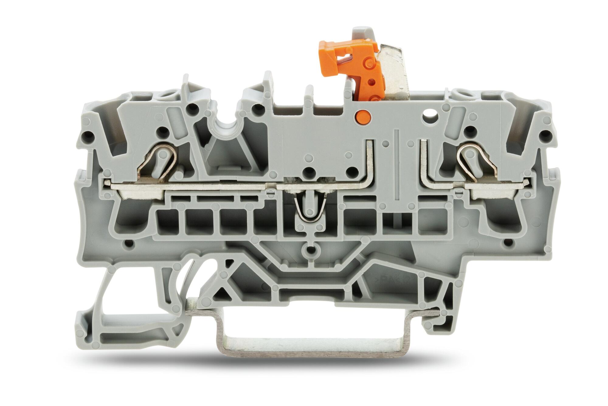Wago 2002-1671/401-000 2-пров. клеммник с размыкателем, 0,25 - 2,5 (4) мм2, серый