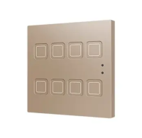 Zennio ZVIT8C Tecla 8. PC-ABS Емкостная кнопка - 8 кнопок - Шампань