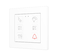 Zennio ZVITR55X6W Tecla RGB 55 X6. PC-ABS Емкостный сенсорный переключатель с RGB-подсветкой (55 x 55 мм), 6 кнопок, белый