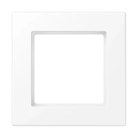 Jung A 5581 BF WWM Рамка 1-ная, вертикальный и горизонтальный монтаж, Лакированный термопласт, A 550, белоснежный матовый
