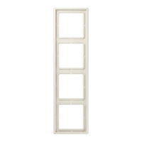 Jung LS 984 W Рамка 4-ная, вертикальный и горизонтальный монтаж, duroplastic, LS 990, слоновая кость