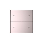 Letour LY/KK0210T10STMRGO Выключатель Т10, 2-клавишн., встр. реле, металл, закругл., золотой