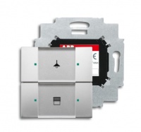 ABB 6126/01-866-500 Сенсор 2-клавишный с коплером в комплекте, нержавеющая сталь, цвет: Нержавеющая сталь