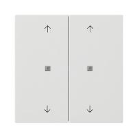 Gira 5174112 Кнопочный выключатель KNX, клавиша, 2-местн. со стрелками, цвет: Белый, оттенок: Глянцевый
