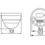 B.E.G. 92485 Потолочный датчик присутствия PD4-M-1C-C-PS, цвет: Белый матовый, похожий RAL9010