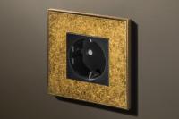 Lithoss Розетка Void square Laiton antique, Цвет: Желтый ,оттенок: Античный