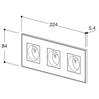 Lithoss Выключатель Squares Matt White RAL9010, Цвет: Белый ,оттенок: Матовый, RAL9010