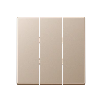 Jung A 593 BF CH Клавиша, тройная, Лакированный термопласт, Серия A, цвет шампанского