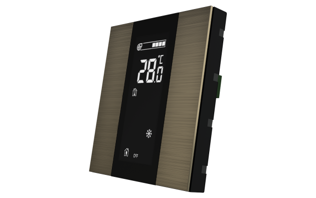 Interra ITR340-1212 iSwitch+ - 2-кнопочный KNX контроллер с ЖК-дисплеем, алюминий, бронза матовая