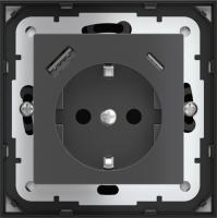 Ekinex EK-PWS-DE-USB Розетка Schuko® USB (немецкий стандарт) типа 2P+T 16A USB