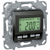 Schneider MGU5.534.12 Терморегулятор с дисплеем, цвет: Графит, оттенок: Лакированный