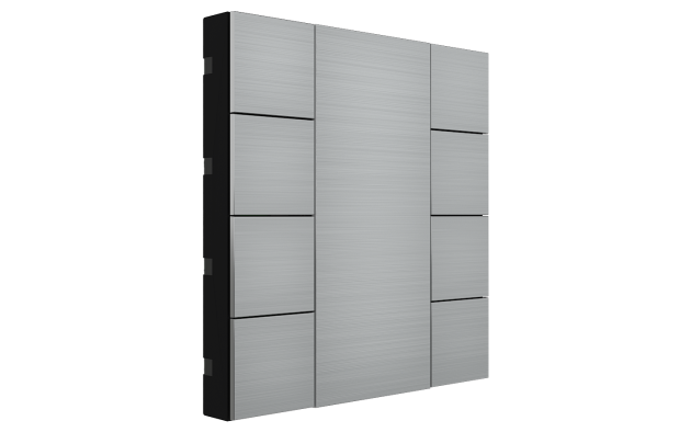 Interra ITR340-0810 iSwitch+ - 8-кнопочный KNX выключатель, алюминий, натуральный алюминий матовый