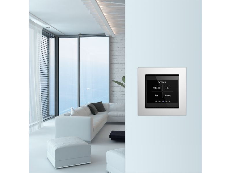 Elsner 70822 Комнатный контроллер Cala Touch KNX AQS/TH 3.0, датчик CO2/температуры/Влажности