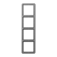 Jung CD 584 GR Рамка 4-ная, вертикальный и горизонтальный монтаж, duroplastic, CD 500, серый