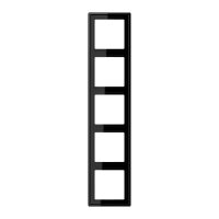 Jung LS 985 SW Рамка 5-ная, вертикальный и горизонтальный монтаж, duroplastic, LS 990, чёрный