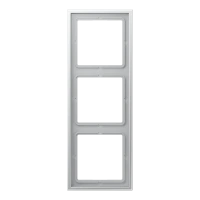 Jung LSZ AL 983 BF Рамка 3-ная, вертикальный и горизонтальный монтаж, Лакированный термопласт, LS ZERO, алюминий