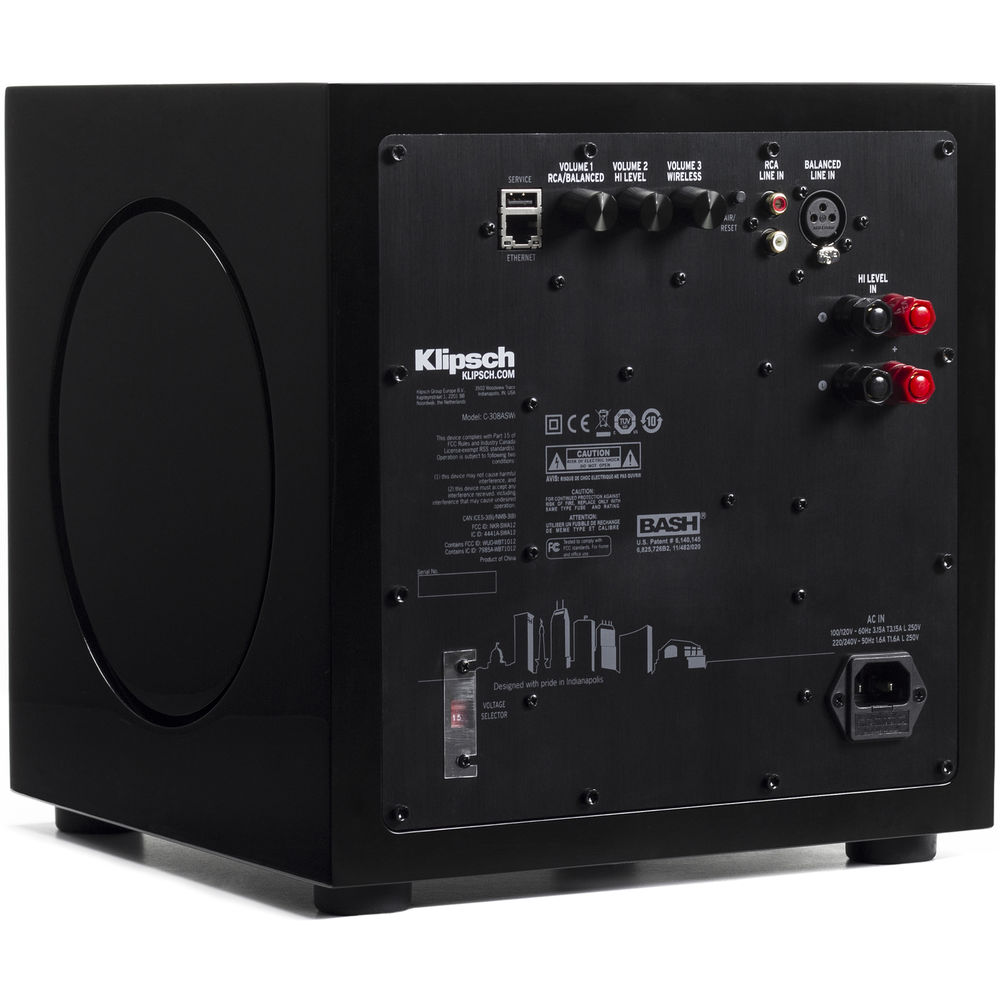 Klipsch 189790 Сабвуфер Klipsch C-308ASWi, цвет: Чёрный