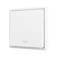 Zennio ZS701PB1LMW ZS70, Простая мягкая кнопка для 1 бинарного входа 70x70 мм – Значок подсветки, Матовый белый